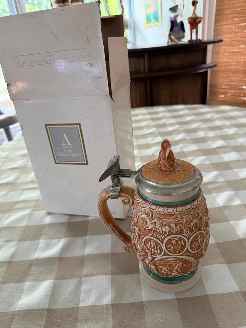 Avon Ceramic Stein attribute to the Wild West